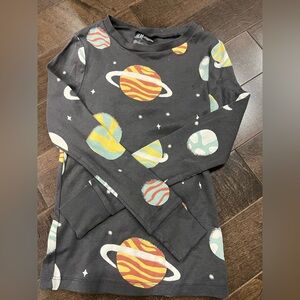 H&M Black Long Sleeve Shirt with Colorful Design